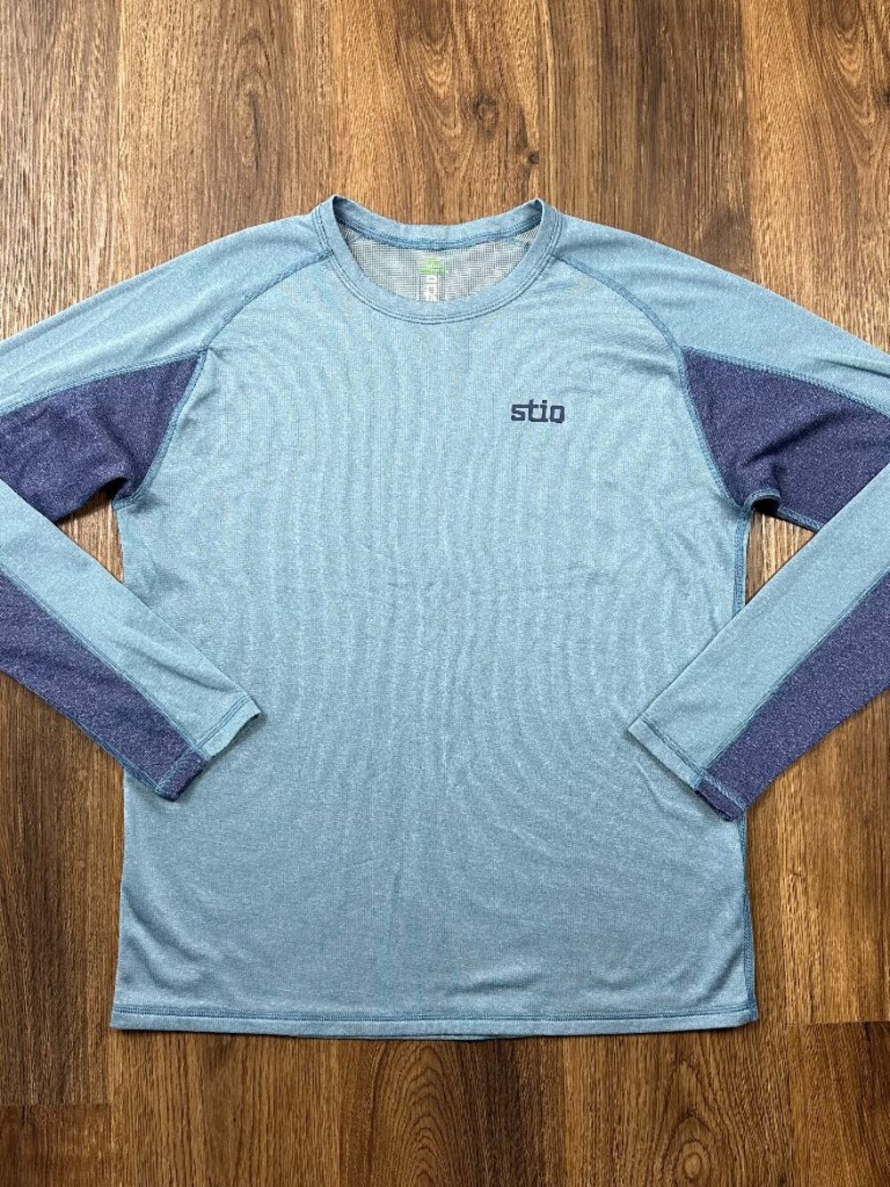 Stio Shirt Mens Large Blue Hylas Crew Long Sleeve Sun Protection UPF 50 Outdoor